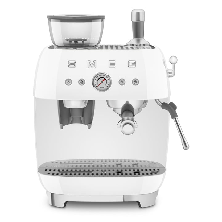 Espresso machine with portafilter EGF03, white from Smeg