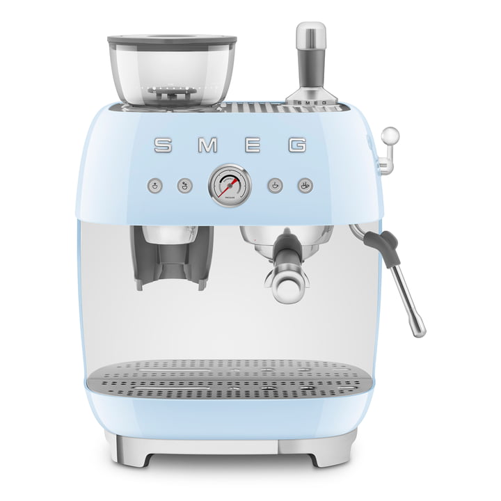 Espresso machine with portafilter EGF03, pastel blue from Smeg