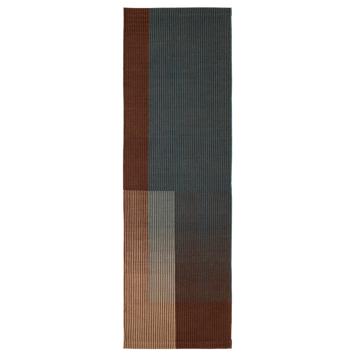 Haze 5 carpet runner, 80 x 240 cm, blue / brown from Nanimarquina
