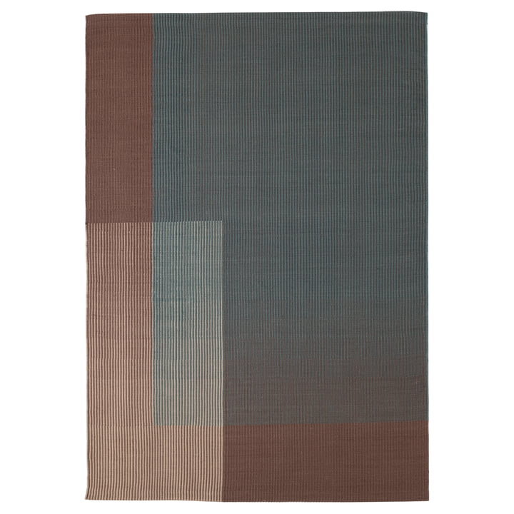 Haze 5 wool rug, 200 x 300 cm, blue / brown from Nanimarquina