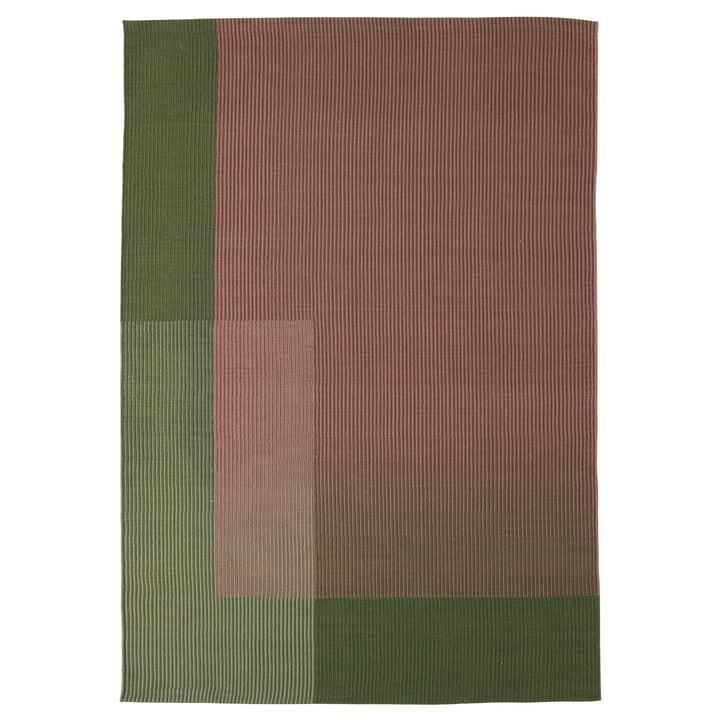 Haze 3 wool rug, 200 x 300 cm, green / rosé from Nanimarquina