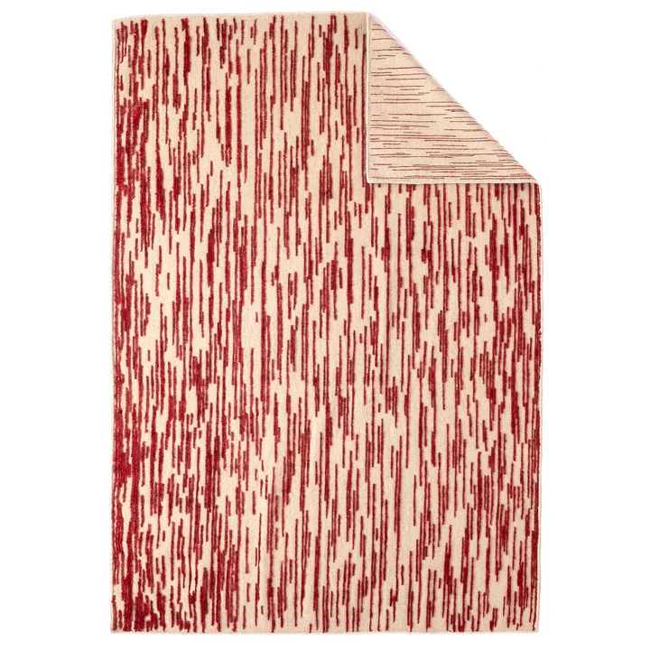 Doblecara 3 wool rug, reversible, 200 x 300 cm, beige / red from nanimarquina