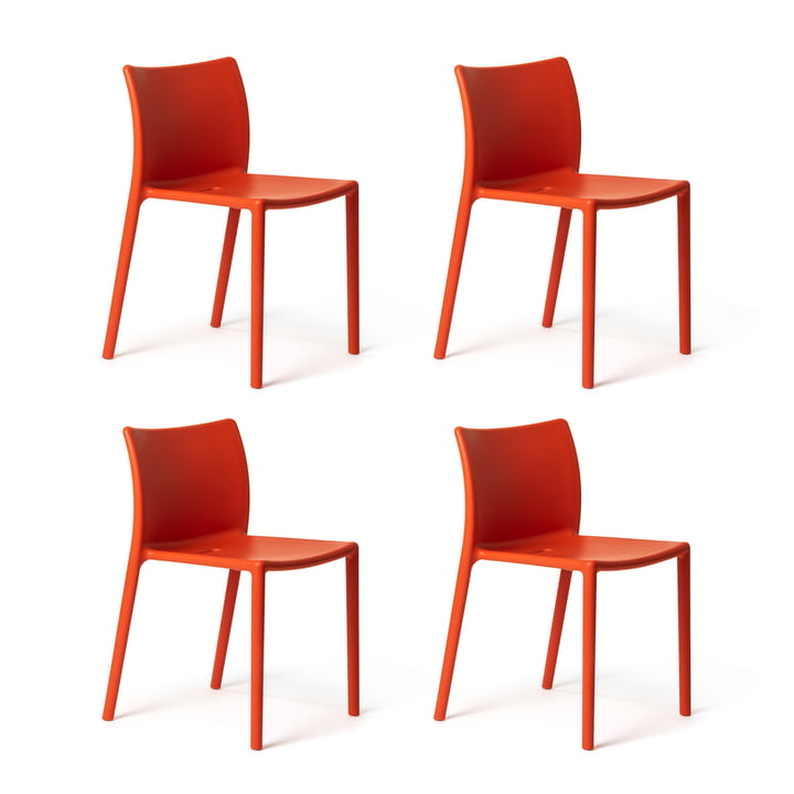 Magis - Air Ch air Outdoor chair, orange matt (set of 4)