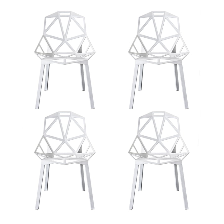 Magis - Chair One Outdoor chair, stackable, white (set of 4)