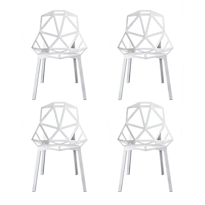 Magis - Chair One Outdoor chair, stackable, white (set of 4)