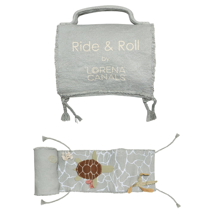 Ride & Roll Play set from Lorena Canals in the Sea Turtle version, blue / olive (set of 2)