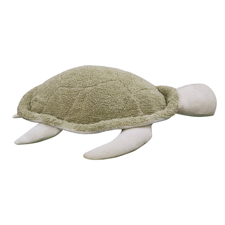 Sea Turtle Pouf from Lorena Canals in the finish olive / nature
