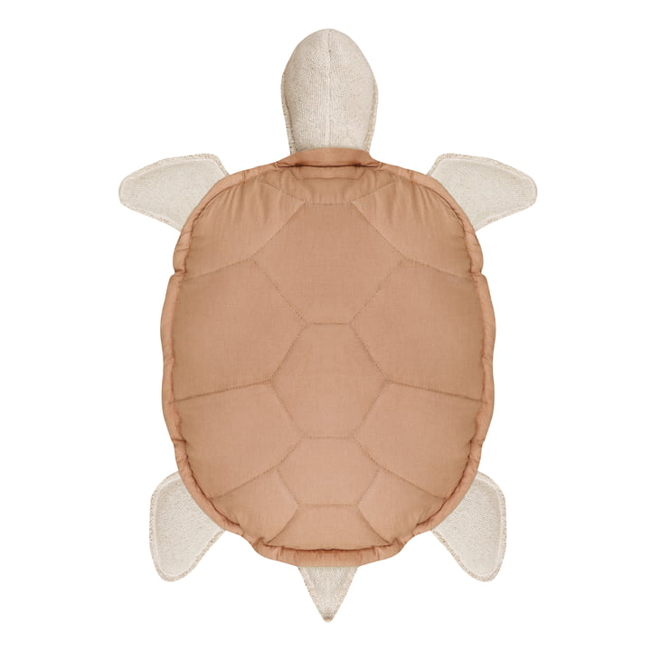 Sea Turtle Cushion from Lorena Canals in the version chestnut / nature