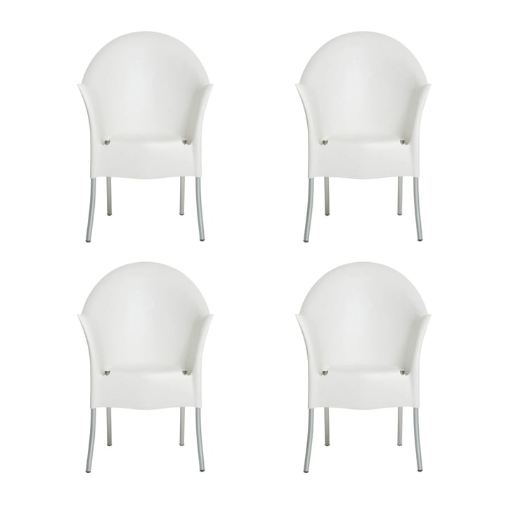 Driade - Lord Yo Garden armchair, white RAL 9016 (set of 4)