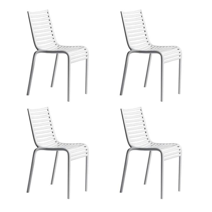 Driade - PIP-e Garden chair, matt white (set of 4)
