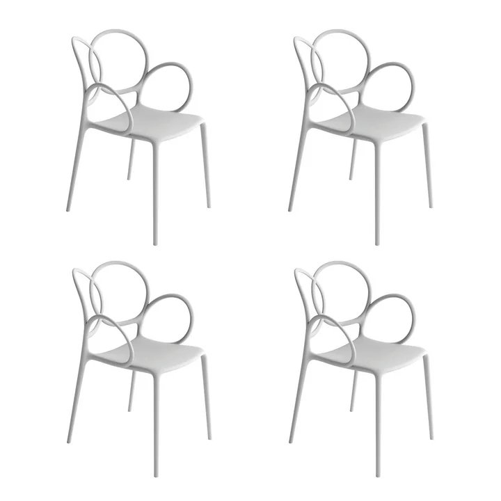 Driade - Sissi Armchair Outdoor, matt white (set of 4)