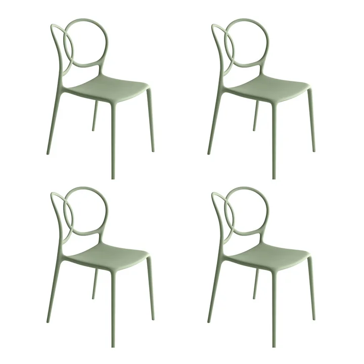 Driade - Sissi Chair Outdoor, matte green (set of 4)