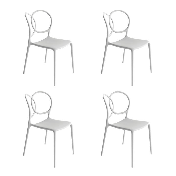 Driade - Sissi Chair Outdoor, matt white (set of 4)