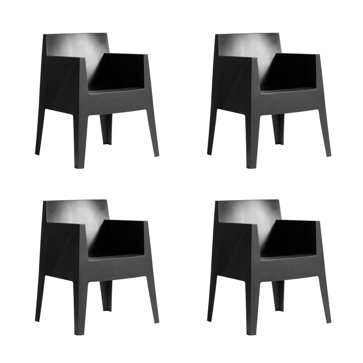 Driade - Toy Armchair Outdoor, matt black (set of 4)