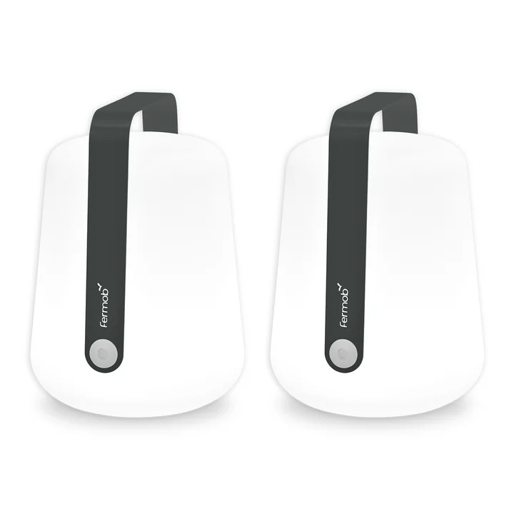 Fermob - Balad Battery LED lamp, H 38 cm, anthracite (set of 2)