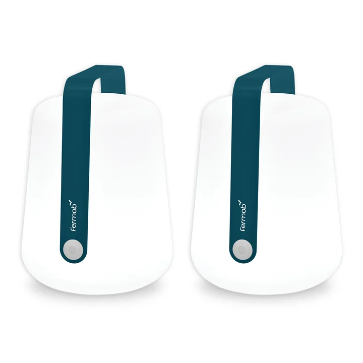 Fermob - Balad Battery LED lamp, H 38 cm, acapulco blue (set of 2)