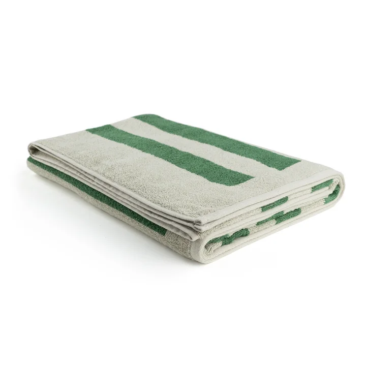 Meryl bath towel from Studio Zondag in the version camel / green