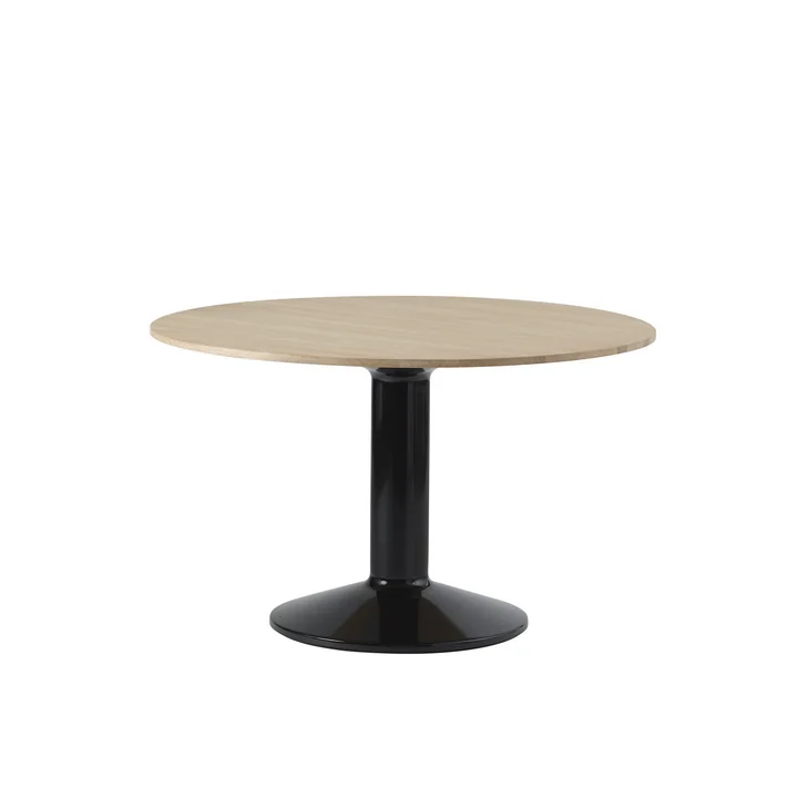 Muuto - Midst Dining table, Ø 120 cm, oiled oak / black