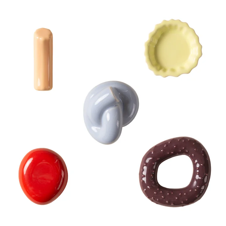 Fossil Wall hooks set of 5 from Schneid