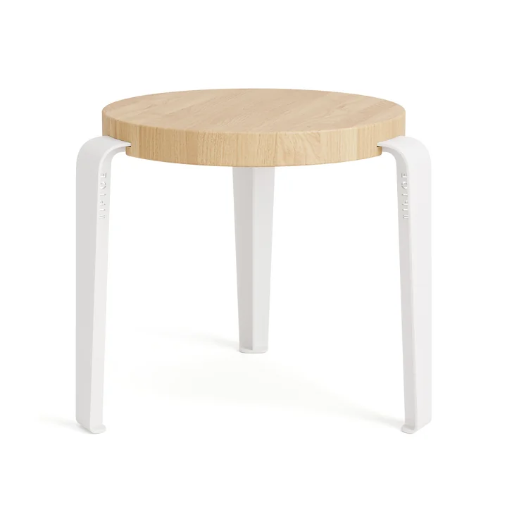 MINI LOU Children stool oak, cloudy white from TipToe