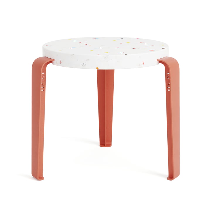 MINI LOU children's stool Tutti, recycled plastic, flamingo pink of TipToe