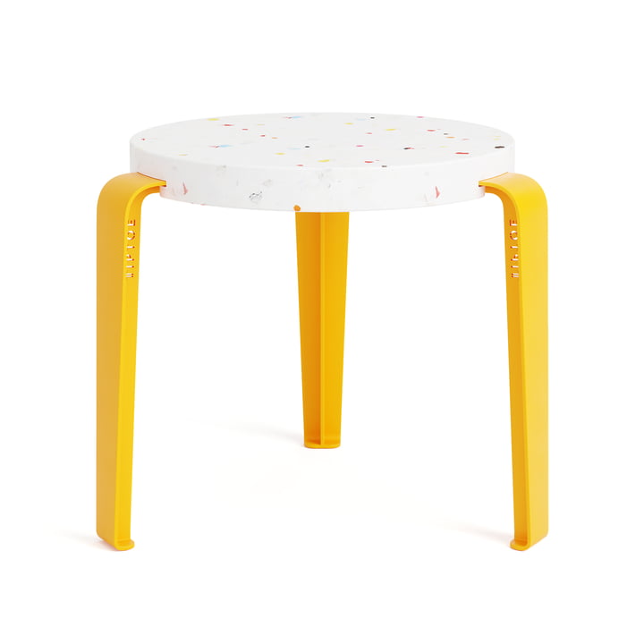 MINI LOU children's stool Tutti, recycled plastic, sunny yellow from TipToe