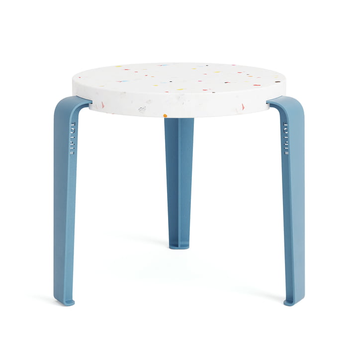 MINI LOU children's stool Tutti, recycled plastic, whale blue from TipToe