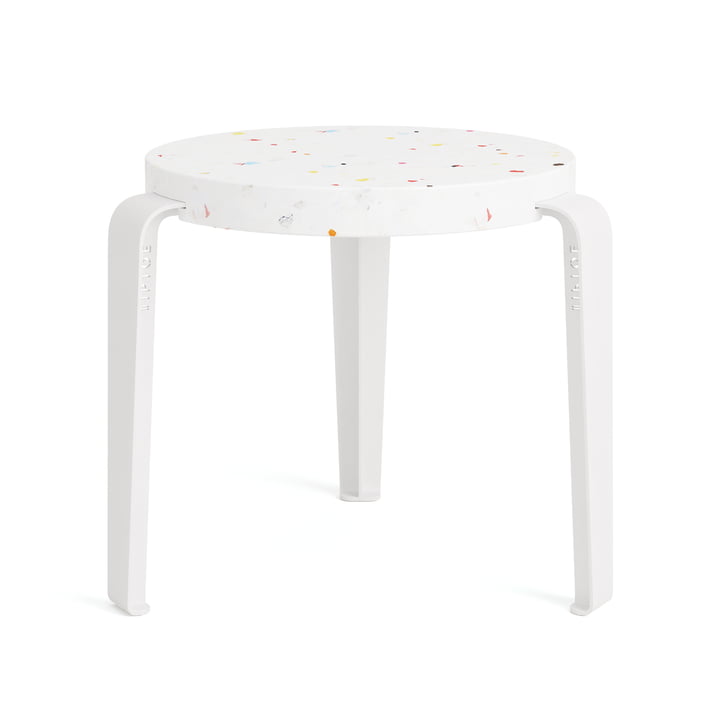 MINI LOU children's stool Tutti, recycled plastic, cloud white from TipToe