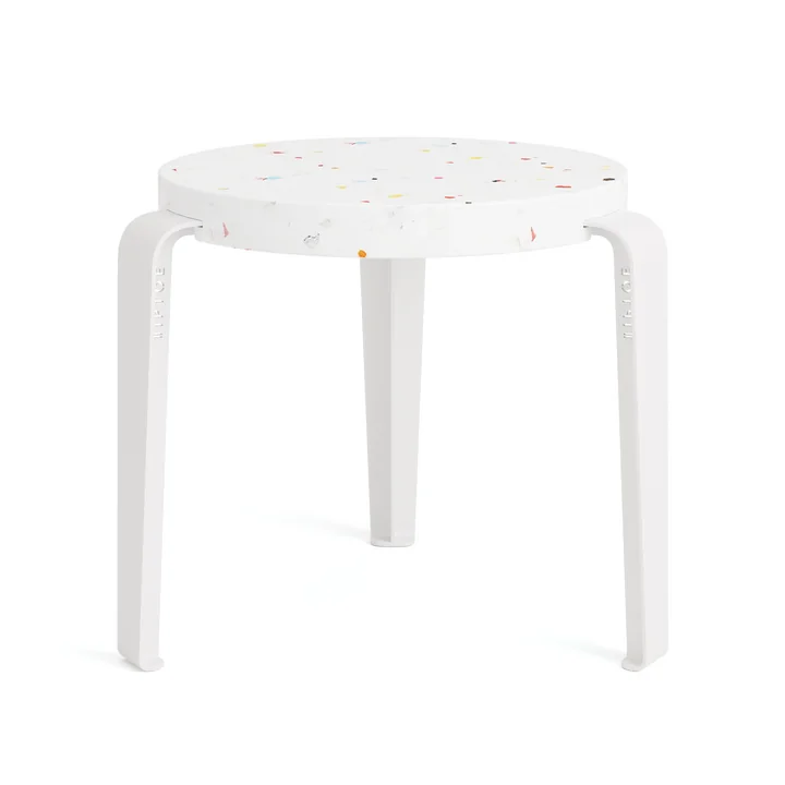 MINI LOU children's stool Tutti, recycled plastic, cloud white from TipToe