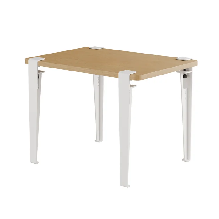 Children's desk, solid oak, cloudy white from TipToe