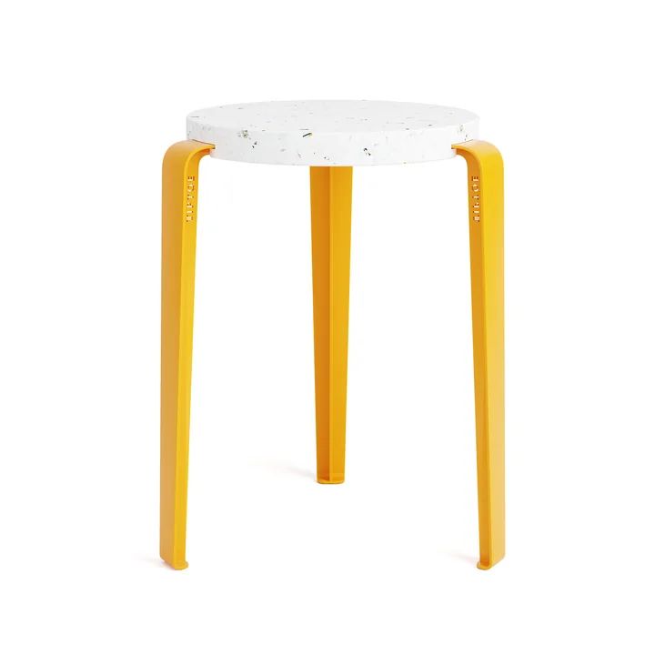 LOU Stool Venezia, recycled plastic / sunny yellow from TipToe