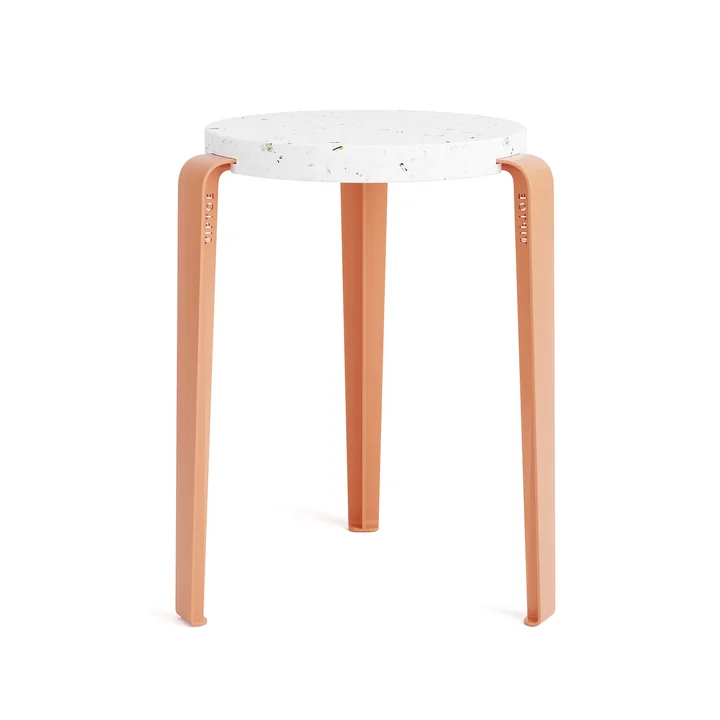 LOU Stool Venezia, recycled plastic / ash fern pink of TipToe