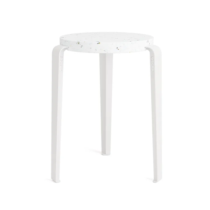 LOU Stool Venezia, recycled plastic / cloud white from TipToe