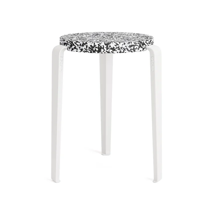 LOU Stool Macchiato, recycled plastic / cloud white from TipToe