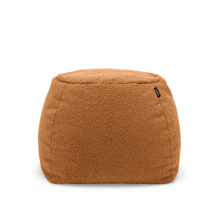 freistil - 173 Pouf (Teddy Edition), Ø 55 cm, orange brown (6534)