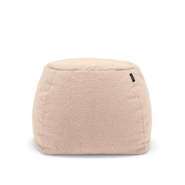 freistil - 173 Pouf (Teddy Edition), Ø 55 cm, pearl white rosé (6531)
