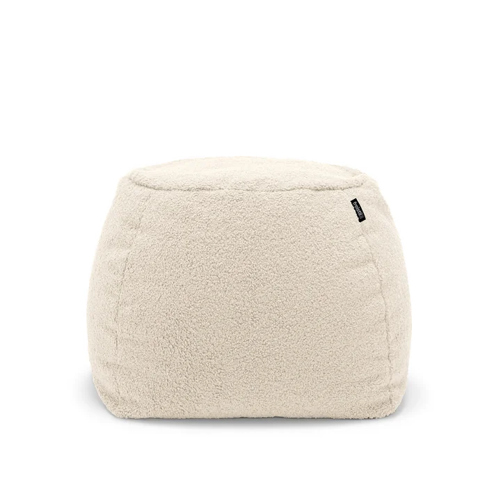 freistil - 173 Pouf (Teddy Edition), Ø 55 cm, cream white (6530)