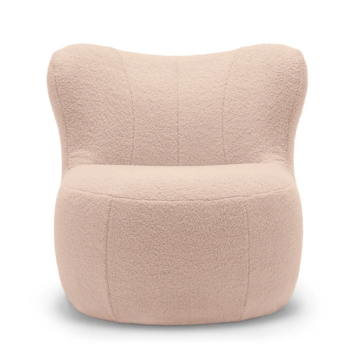 freistil - 173 Armchair (Teddy Edition), pearl white rosé (6531)