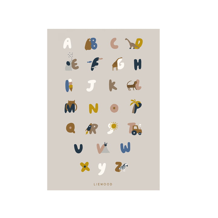 Beverly Poster, 50 x 70 cm, alphabet /sandy by LIEWOOD
