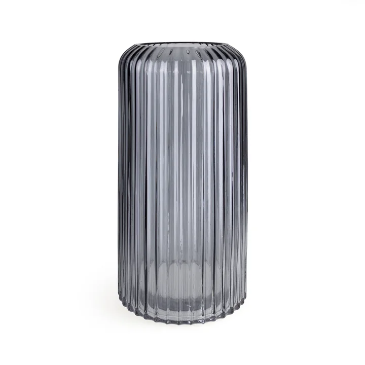 Collection - Glass vase Ø 11,5 x H 24 cm, gray