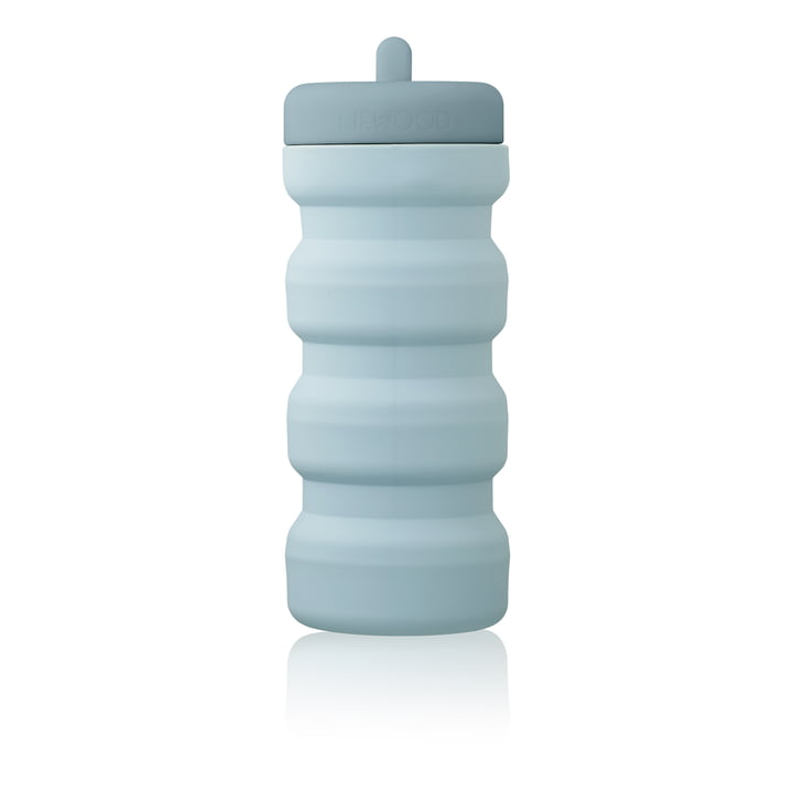 Wilson Foldable water bottle, sea blue / whale blue by LIEWOOD