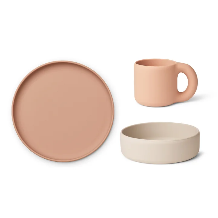 Andie Tableware set, rose multi mix (set of 3) by LIEWOOD