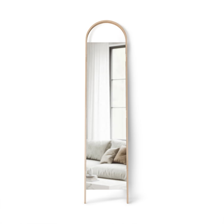 Umbra - Bellwood standing mirror with wooden frame, birch nature