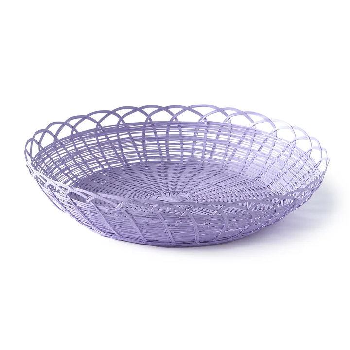 POLSPOTTEN - Bakkie Basket, round Ø 50 cm, lilac