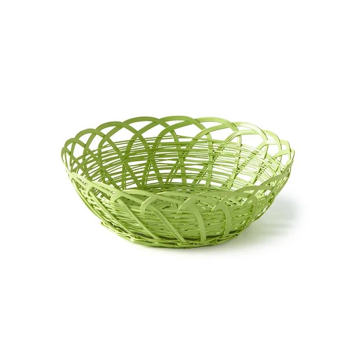 POLSPOTTEN - Bakkie Basket, round, light green