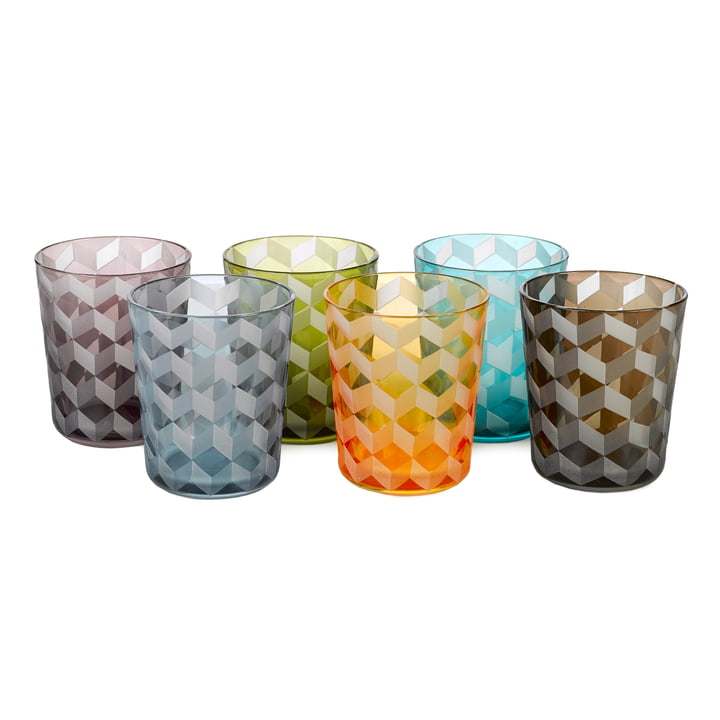 Pols Potten - Blocks Glass, multicolored (set of 6)