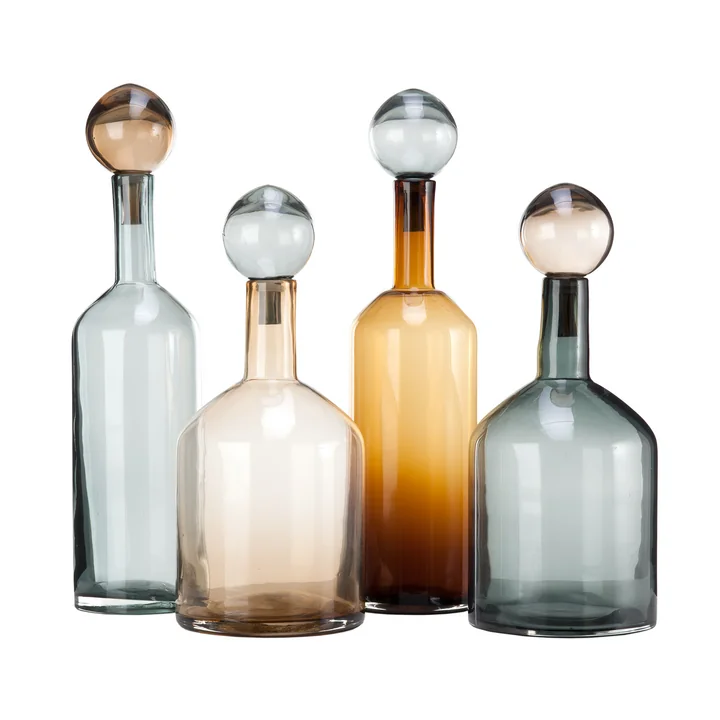 Pols Potten - Bubbles & Bottles Carafe, multicolored neutral (set of 4)