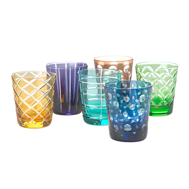 Pols Potten - Cuttings Glass, multicolored (set of 6)