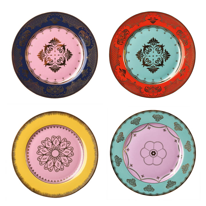 Pols Potten - Grandpa plate, multicolored (set of 4)