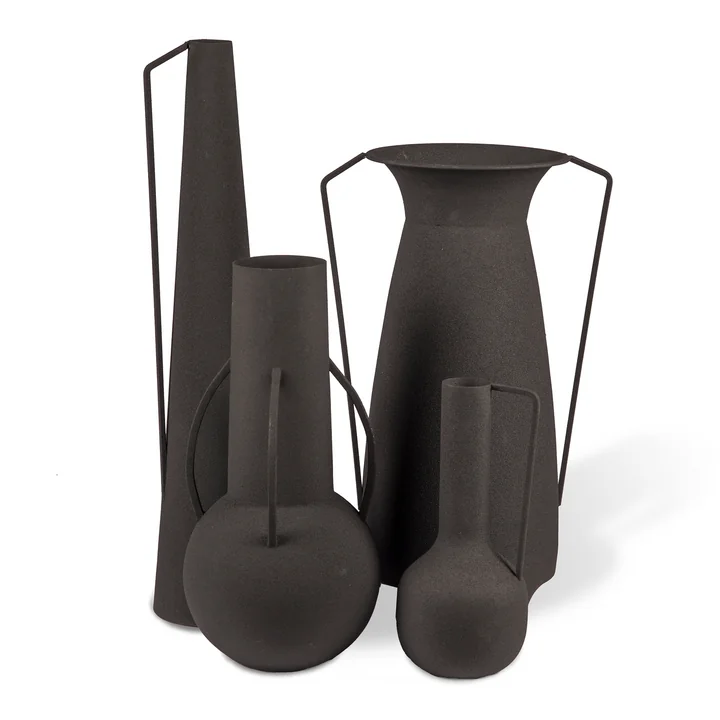 Pols Potten - Roman Vase, matte black (set of 4)